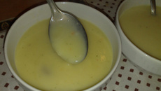 Sopa creme com frango e batata