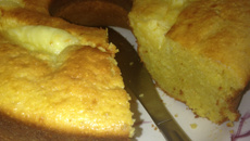 Bolo de milho e milharina