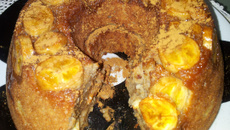 Bolo de banana com canela