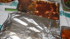 Lasanha à bolonhesa com molho de maionese