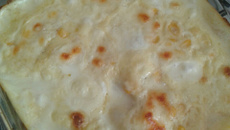 Batata gratinada ao creme de milho