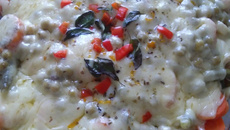 Legumes gratinados com requeijão do mineirinho