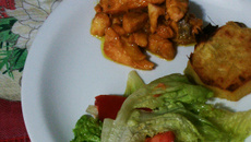 Salmão grelhado ao mel, laranja e mostarda