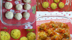 Almôndegas de soja com molho de tomate caseiro