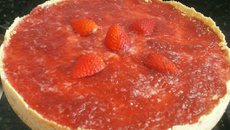Cheesecake de morango delicioso