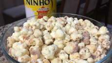 Pipoca de leite em pó