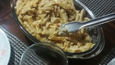 Penne ao molho de camarão branco