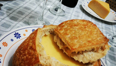 Sopa cremosa de batata e cenoura