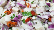 Ceviche de tilápia fácil