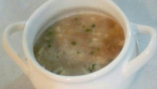 Sopa de Cará com Carne Moída