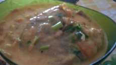 Peixe frito no coco simples