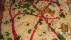 Arroz com carne de sol cremoso