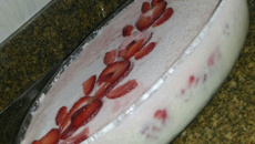 Mousse de morango e iogurte