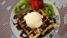 Waffle simples e delicioso
