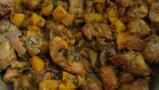 Carne de porco com moranga