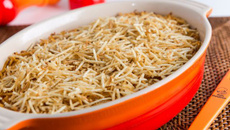 Macarrão com batata palha