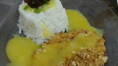 Filé de peixe assado com molho de laranja