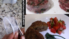 Hambúrguer bovino caseiro (glúten free) sem sopa de cebola