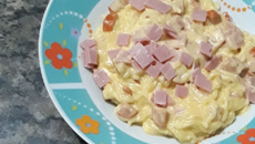 Miojo com creme de leite