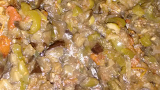 Berinjela em conserva feita no forno