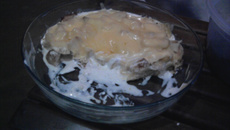 Batata gratinada com queijo