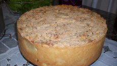 Torta de bacalhau com batatas