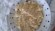 Risoto de frango com maçã