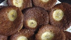 Bolo de banana, aveia e linhaça