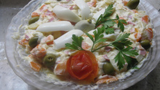 Salada saborosa de maionese