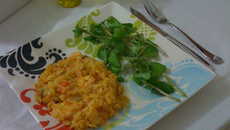 Risoto de camarão e marisco