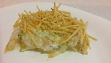 Batata gratinada com abobrinha