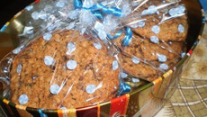 Cookies de aveia com chocolate