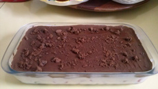 Pavê de morango e chocolate da Andréia