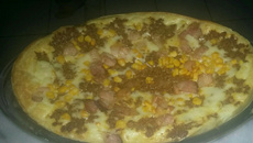 Torta de forno de aipim com carne