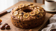 Bolo de frutas e castanhas (sem glúten e sem lactose)