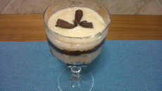 Pavê individual de chocolate e coco