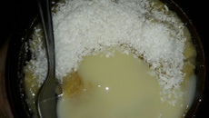 Doce de banana da terra com coco divino