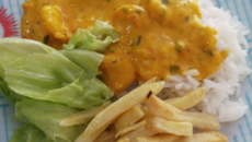 Camarão com leite de coco