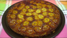 Torta de banana com chocolate