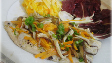 Filé de tilápia com shitake