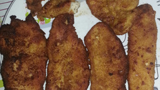 Filé diferente de peito de frango à milanesa