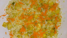 Risoto de limão e abobrinha