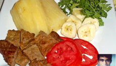 Carne de sol com macaxeira