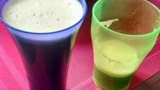 Suco de couve, laranja, limão e hortelã