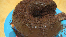 Bolo de chocolate rápido e maravilhoso