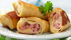 Panqueca fácil de presunto e queijo