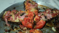 Berinjela recheada do Burcão