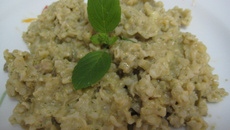 Risoto ao pesto com parmesão