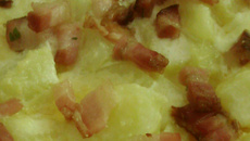 Batata gratinada com bacon