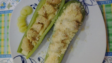 Abobrinha Recheada de Frango com Requeijão